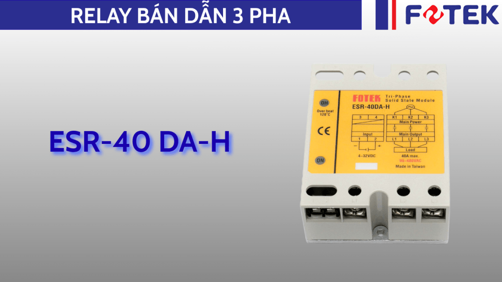 Relay bán dẫn ba pha: ESR-40 DA-H