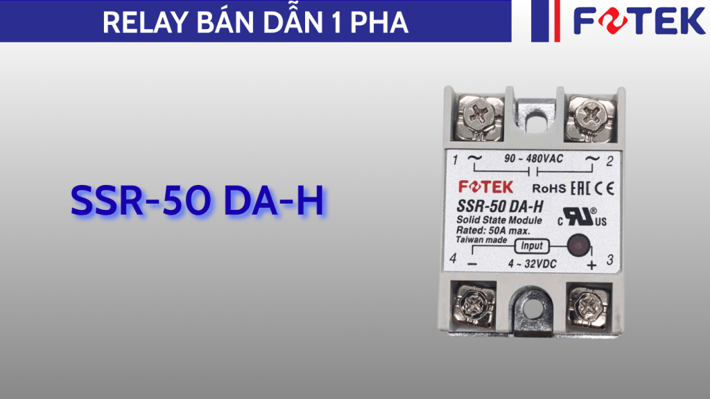Relay bán dẫn một pha: SSR-50DA-H