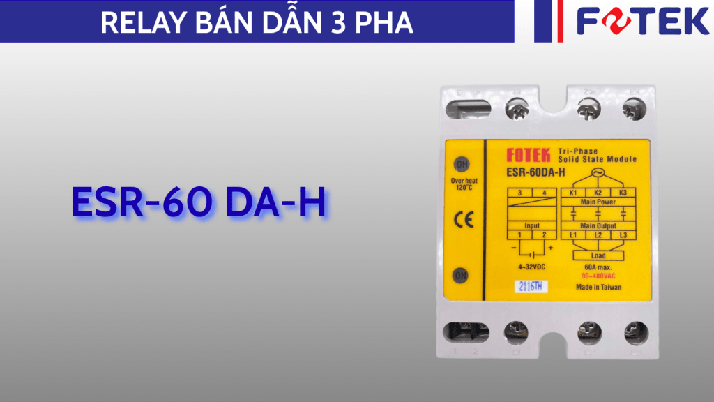 Relay bán dẫn ba pha: ESR-60 DA-H