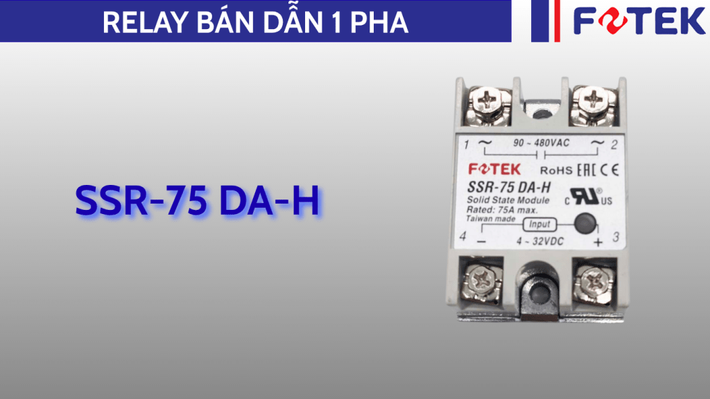 Relay bán dẫn một pha: SSR-75 DA-H